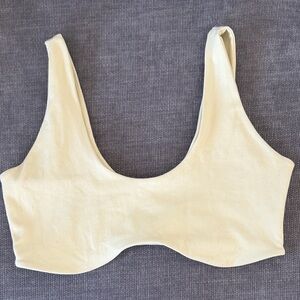 Joah Brown Light Yellow Scoop Bralette